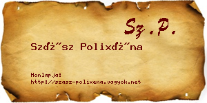 Szász Polixéna névjegykártya